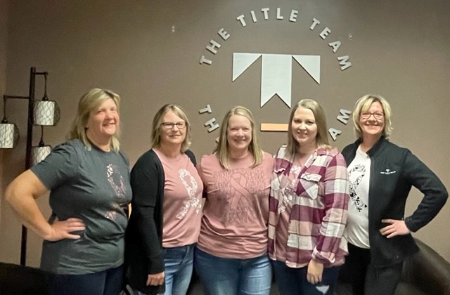 The Watford City Team Wore Pink For Breast Cancer Awareness Month!